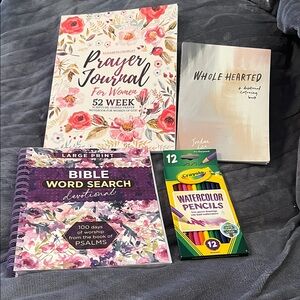 Crayola Watercolor Pencils & Pink Floral Devotional Journal Set